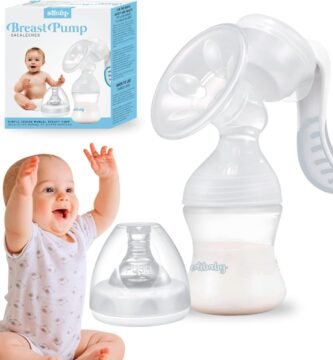 Edibaby, Sacaleches Manual, Extractor de Leche Materna, Colector, 130ml, Ergonómico, Antideslizante, Sin BPA, Rápida y Cómoda Posición de Succión, Lactancia