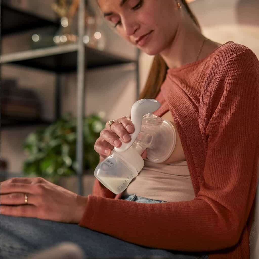 Philips Avent Extractor de leche manual: sacaleches sin BPA, extracción sencilla con una sola mano